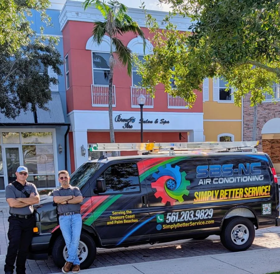 The SBS-NC team with their service van, serving the Treasure Coast and Palm Beaches